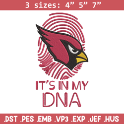 it's in my dna arizona cardinals embroidery design, arizona cardinals embroidery, nfl embroidery, sport embroidery.