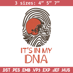 it's in my dna cleveland browns embroidery design, cleveland browns embroidery, nfl embroidery, logo sport embroidery.