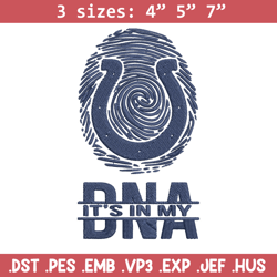 it's in my dna indianapolis colts embroidery design, indianapolis colts embroidery, nfl embroidery, sport embroidery.