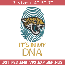 it's in my dna jacksonville jaguars embroidery design, jaguars embroidery, nfl embroidery, logo sport embroidery.