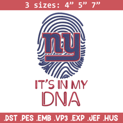 it's in my dna new york giants embroidery design, giants embroidery, nfl embroidery, sport embroidery, embroidery design