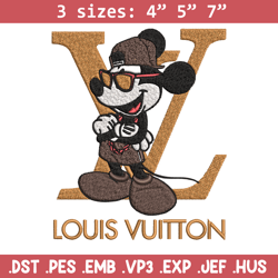 mickey louis vuitton embroidery design, lv embroidery, brand embroidery, logo shirt, embroidery file, digital download