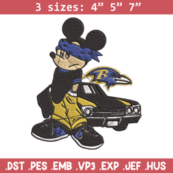 mickey mouse baltimore ravens embroidery design, ravens embroidery, nfl embroidery, sport embroidery, embroidery design.