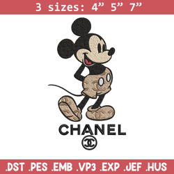 mickey mouse chanel embroidery design, chanel embroidery, brand embroidery, embroidery file, logo shirt,digital download