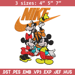 mickey mouse friends nike embroidery design, disney embroidery, nike design, embroidery file, instant download.