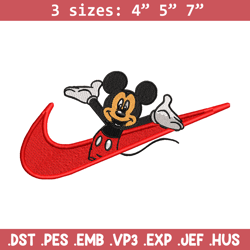 mickey mouse nike embroidery design, disney embroidery, nike design, cartoon design, cartoon shirt, digital download