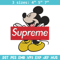 mickey mouse supreme embroidery design, disney embroidery, disney design, embroidery file, digital download.