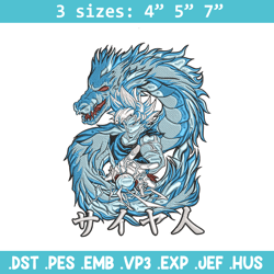 goku dragon embroidery design, dragonball embroidery, embroidery file, anime embroidery, anime shirt, digital download