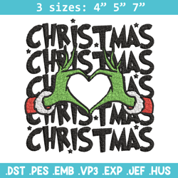 grinch christmas embroidery design, grinch christmas embroidery, logo design, embroidery file, instant download.