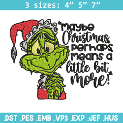 grinch maybe christmas embroidery design, grinch embroidery, grinch design, embroidery file, instant download.