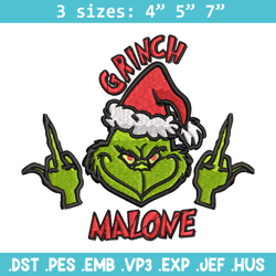 grinch middle finger embroidery design, grinch christmas embroidery, embroidery file, grinch design, instant download.