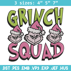 grinch squad embroidery design, grinch embroidery, embroidery file, chrismas embroidery, anime shirt, digital download.