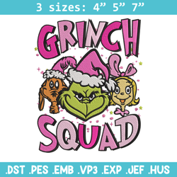 grinch squad embroidery design, grinch embroidery, embroidery file, chrismas embroidery, anime shirt, digital download