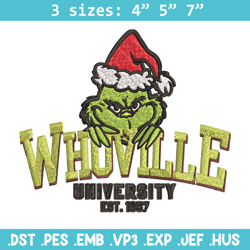grinch whoville embroidery design, grinch christmas embroidery, grinch design, embroidery file, digital download.