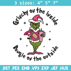 grinchy embroidery design, grinch embroidery, embroidery file, chrismas embroidery, anime shirt, digital download