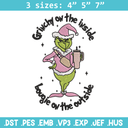 grinchy embroidery design, grinch embroidery, embroidery file, chrismas embroidery, anime shirt,digital download.