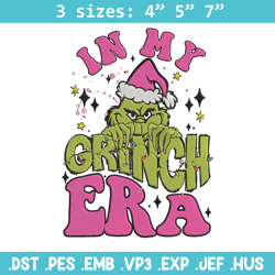 grinchy era embroidery design, grinch embroidery, embroidery file,chrismas embroidery, anime shirt, digital download