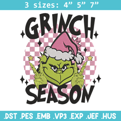 grinchy season embroidery design, grinch embroidery, embroidery file,chrismas embroidery, anime shirt, digital download