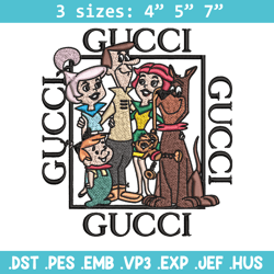 gucci jetsons embroidery design, gucci jetsons embroidery, cartoon design, gucci logo, embroidery file, instant download