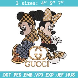 gucci mickey and minnie embroidery design, disney embroidery, disney design, embroidery file, digital download.