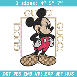 gucci mickey mouse embroidery design, gucci embroidery, disney design, embroidery file, cartoon shirt, instant download.