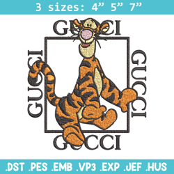 gucci tiger embroidery design, winnie the pooh cartoon embroidery, cartoon design, embroidery file, instant download.