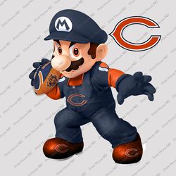 chicago bears super mario svg, chicago bears png, super mario png, chicago bears logo transparent