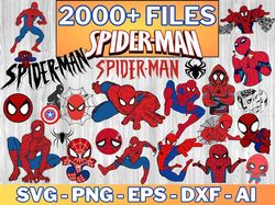 2000+ spiderman svg, spiderman png files, spider man svg bundle, spidey svg, baby spiderman vector, instant download