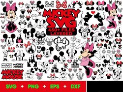 minnie mouse svg bundle, mickey mouse svg, princess svg files for cricut and silhouette, mickey minnie head svg digital