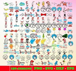 600+ files dr seuss svg bundle layered item, dr. seuss quotes cat in the hat svg clipart, cricut, digital vector cut