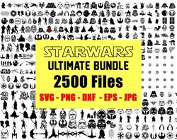 star wars svg, 2500 starwars svg bundle, star wars png, darth vader svg, mandalorian svg, yoda svg, instant download
