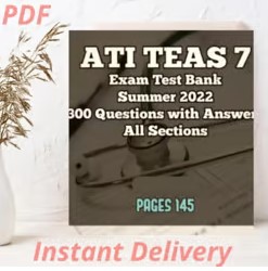 ati teas 7 exam test bank summer 2022 300 questions with answers all sections instant download pdf