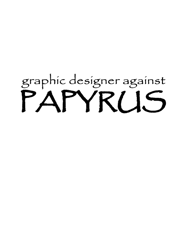 graphic designer against papyrus