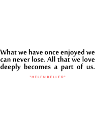 what we have...helen keller inspirational quote