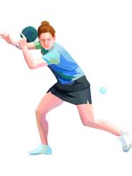 girl playing table tennis