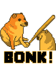 cheems bonk meme pixelart