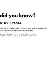 microsoft excel fact