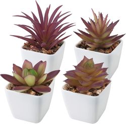 succulents plants artificial, artificial succulents desk plant fake plants aesthetic succulents in pots for bedroom home