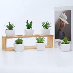 mini artificial succulent plants in pots, fake succulent set, faux succulents plants artificial potted for home office d