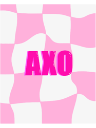 alpha chi omegapink checkered design axo , s, merchandise, greek life long
