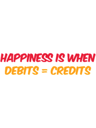 happiness is when debit equals credit