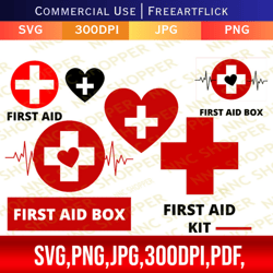 first aid kit svg, svg files for cricut, first aid suitcase, first aid box file for printable art