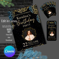 editable kids birthday invitation, printable digital invite, editable design, diy celebration, custom event template