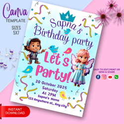 printable digital invite, editable design, diy celebration