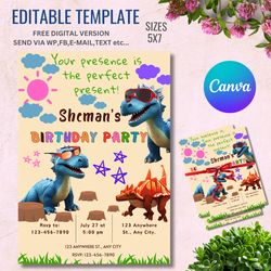 editable birthday invitation template