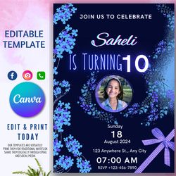 customizable birthday invitation - digital download