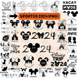 designs disney vacation bundle, 2024 best seller bundle, mickey, minnie, family trip, silhouette, cricut, vinyl cut file