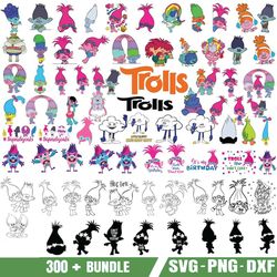 trolls svg bundle- png-svg-dxf