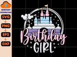 disney birthday girl svg, birthday magical trip svg, family matching birthday svg, disneyland trip birthday svg, birthda