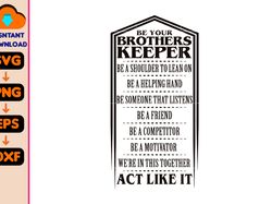be your brothers keeper act like it svg, instant download